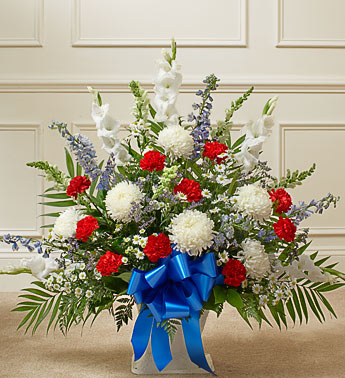 Patriotic Tribute Floor Basket Arrangement