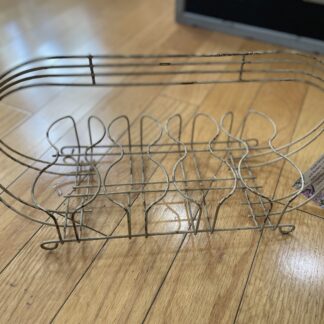 antique metal milk jug holder